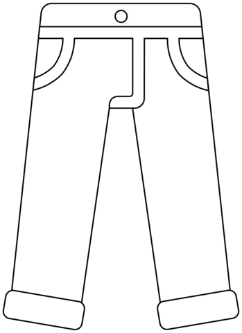 Jeans Emoji Coloring Page